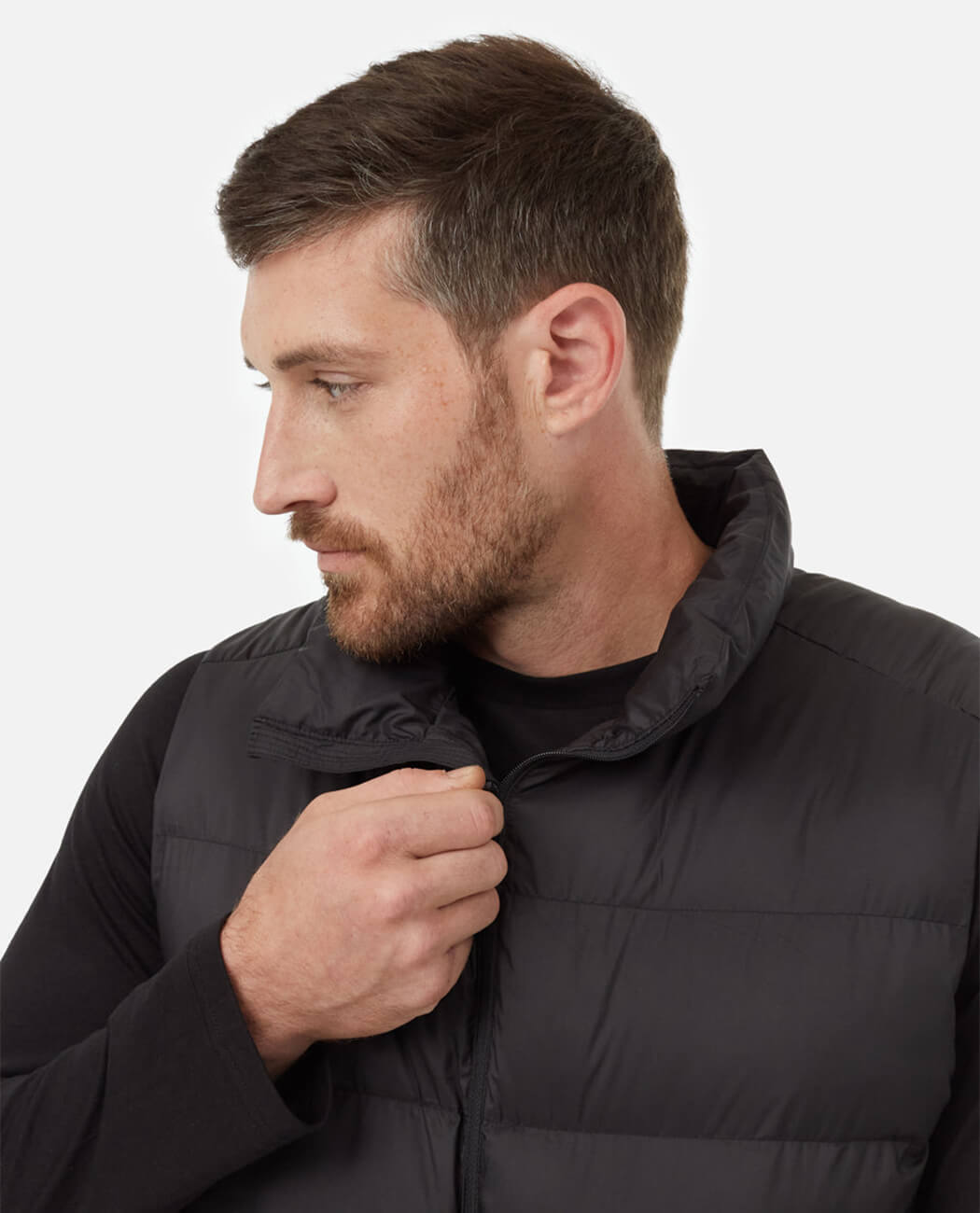 Mens recycled polyester insulated puffer jacket